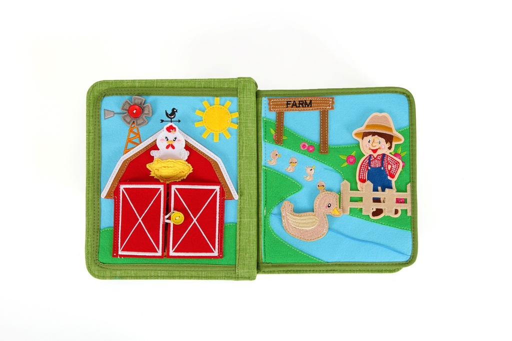 My First Book | Geschenkset My First Book Busy Farm Rugzak+Boek