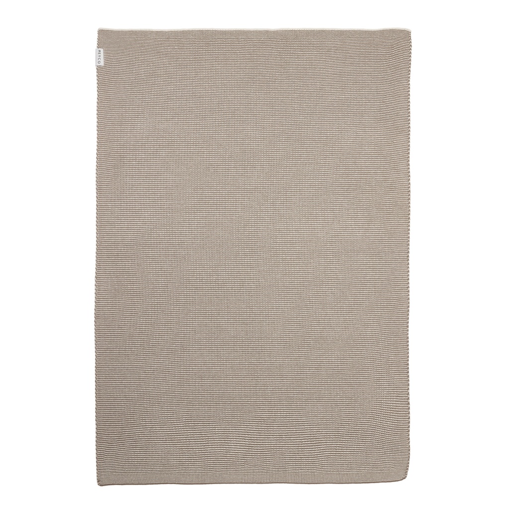Meyco | Deken Stripe Dark Gebreid Taupe/Natural  Bruin/Ecru 100x150cm