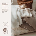 Meyco | Deken Stripe Dark Gebreid Taupe/Natural  Bruin/Ecru 100x150cm