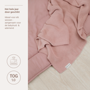 Meyco | Deken Stripe Gebreid Purple Pink/Soft Pink Paars/Roze 75x100cm
