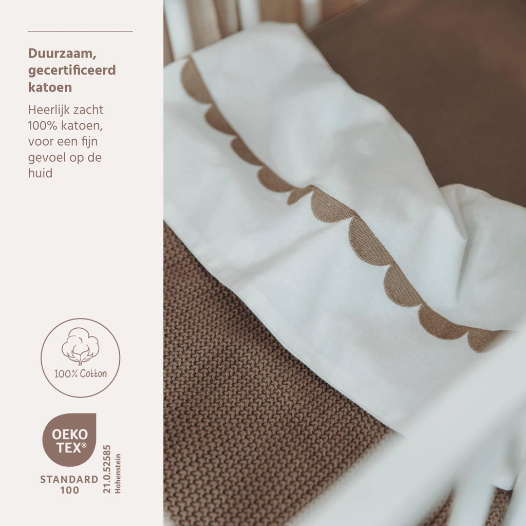 Meyco | Laken Arc Geborduurd Taupe Bruin 75x100cm 