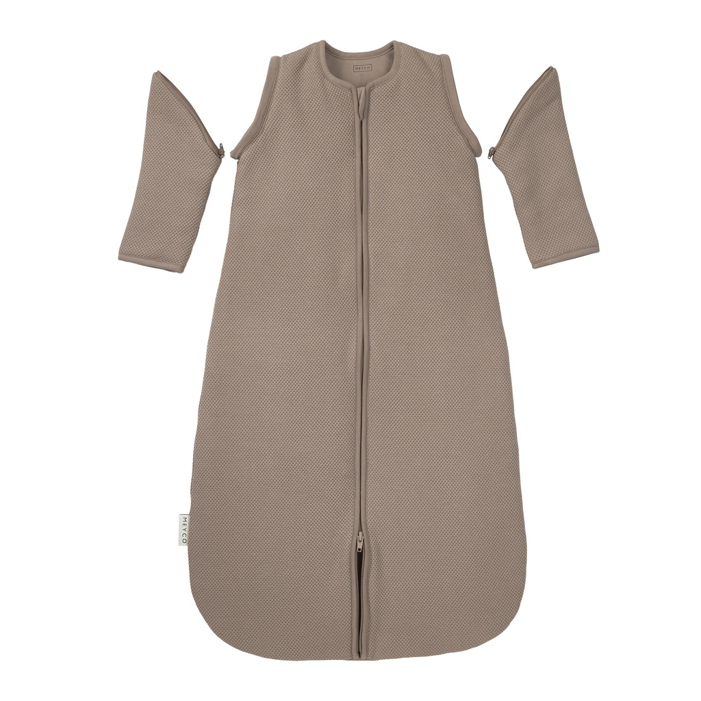 Meyco | Slaapzak Studio Classic Met Afritsbare Mouwen Dark Taupe Bruin 70cm