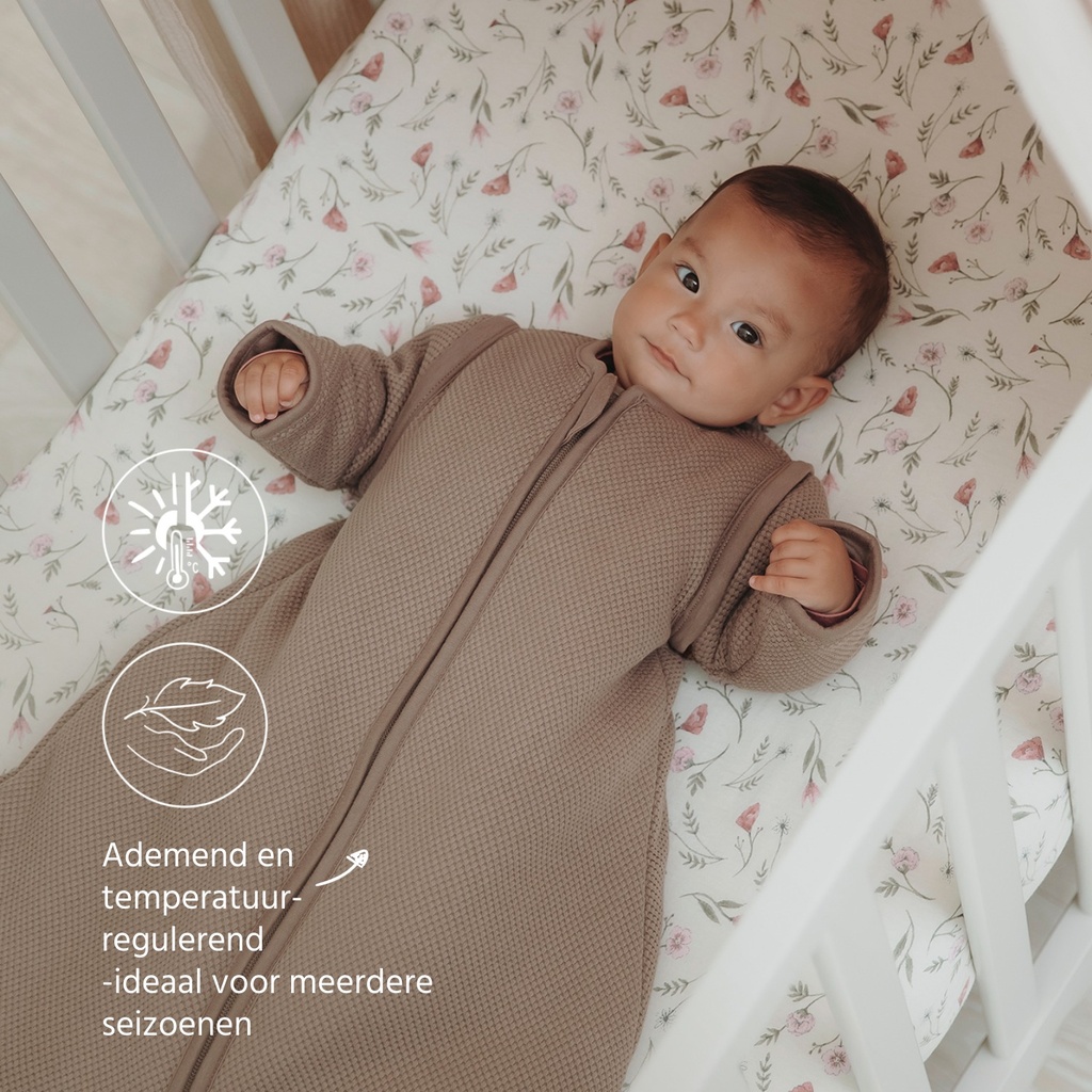Meyco | Slaapzak Studio Classic Met Afritsbare Mouwen Dark Taupe Bruin 70cm