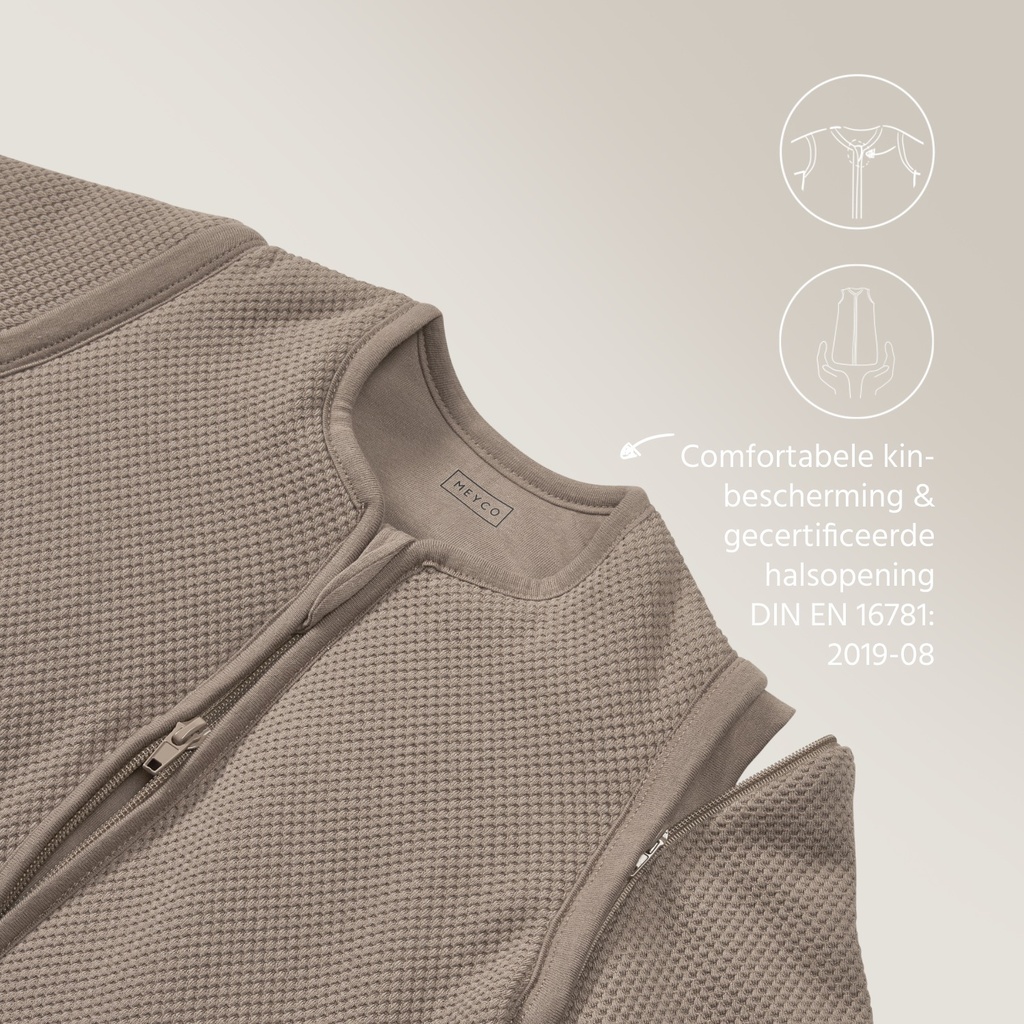 Meyco | Slaapzak Studio Classic Met Afritsbare Mouwen Dark Taupe Bruin 70cm