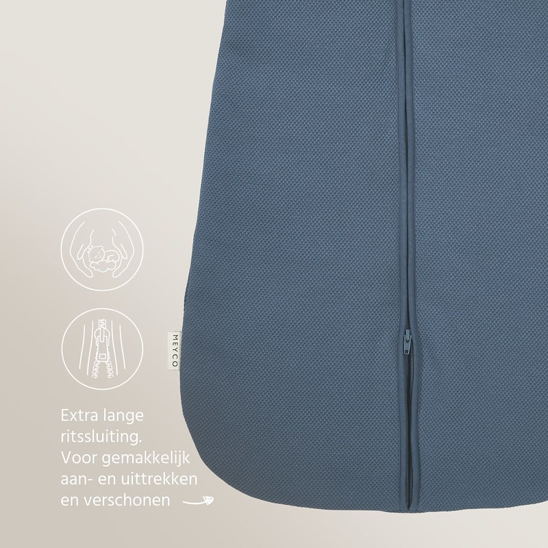 Meyco | Slaapzak Studio Classic Met Afritsbare Mouwen Indigo Blauw 70cm