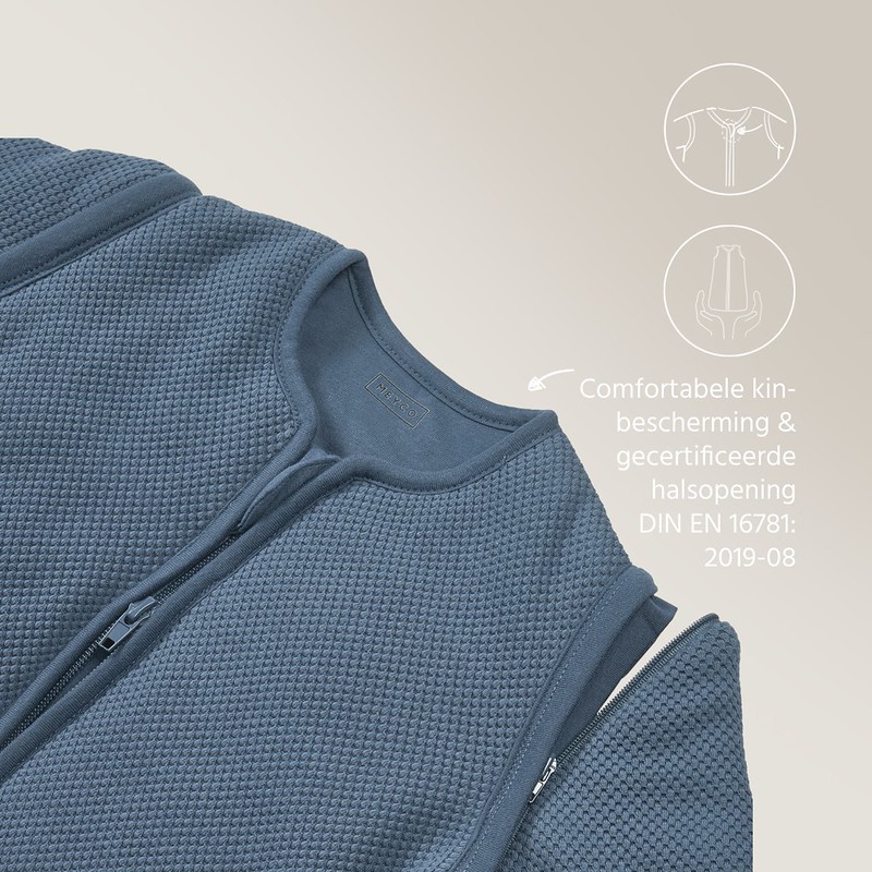 Meyco | Slaapzak Studio Classic Met Afritsbare Mouwen Indigo Blauw 70cm