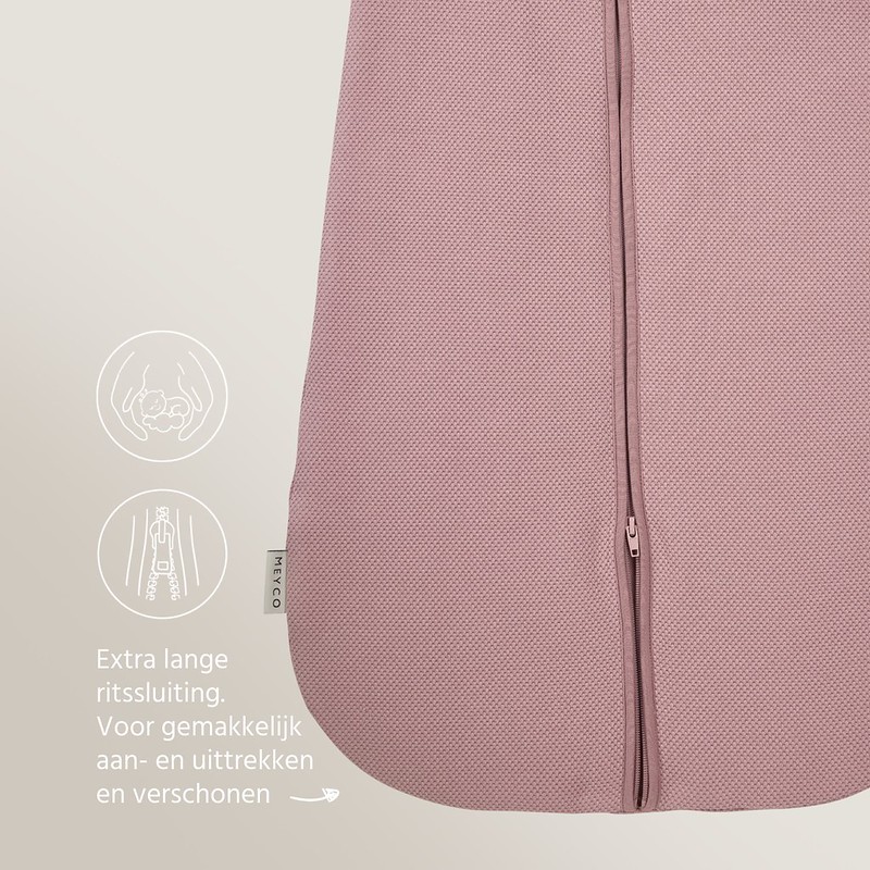 Meyco | Slaapzak Studio Classic met Afritsbare Mouwen Purple Pink Paars 90cm