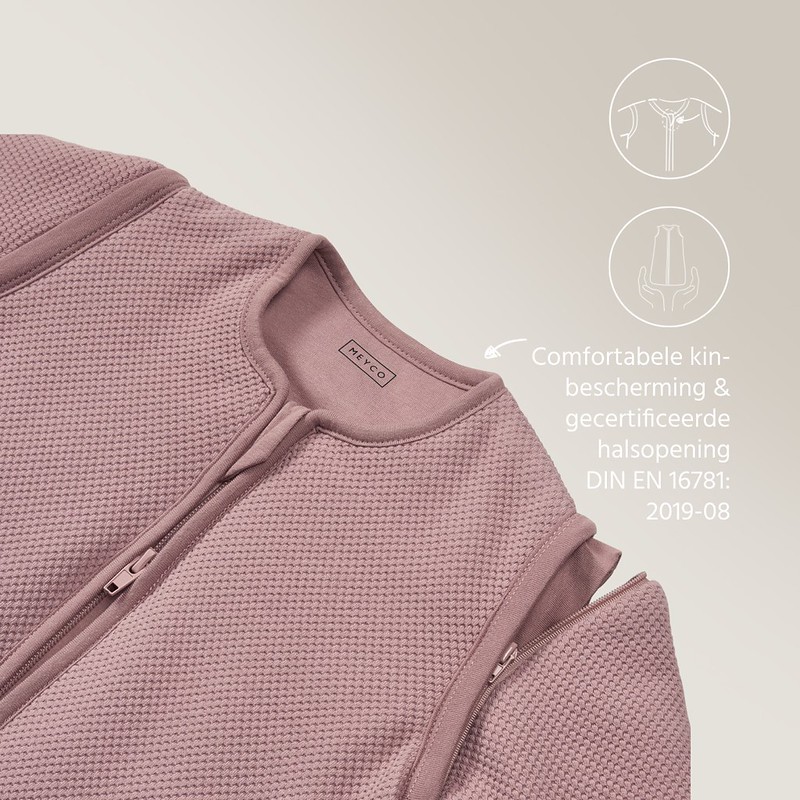 Meyco | Slaapzak Studio Classic Met Afritsbare Mouwen Purple Pink Paars/Roze 60cm