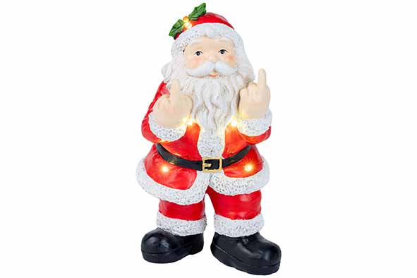 Cosy & Trendy | Beeld Kerstman met Licht 14,5xx25,5cm 