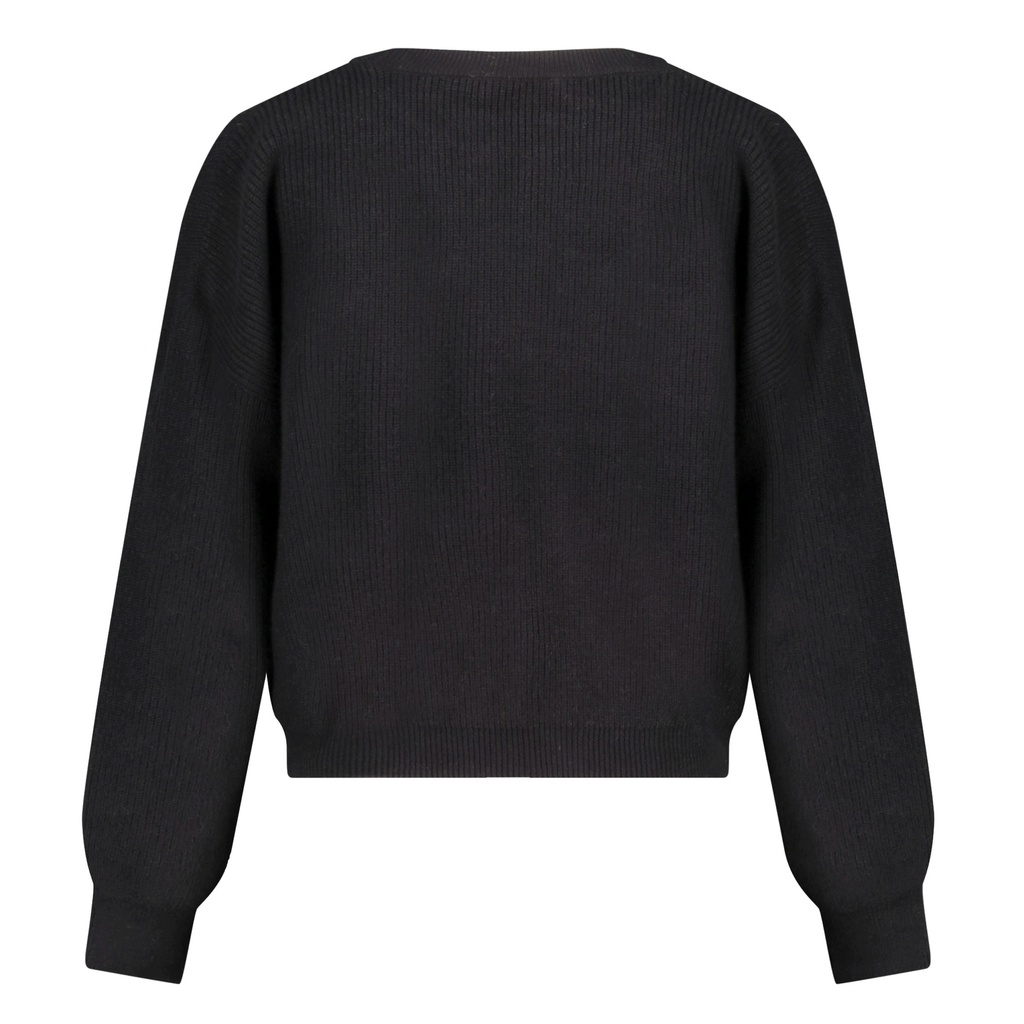 Love2wait | Pull Knit Cropped Black