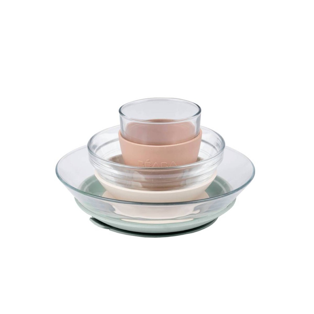 Beaba | Eetset Beker/Kom/Bord Glas