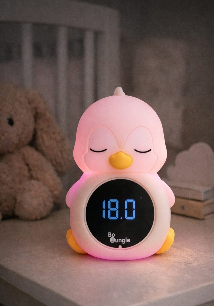 Bo Jungle | Kamer-/Badthermometer Pinguin 3-in-1 Bad-/Slaapkamerthermometer/Nachtlampje