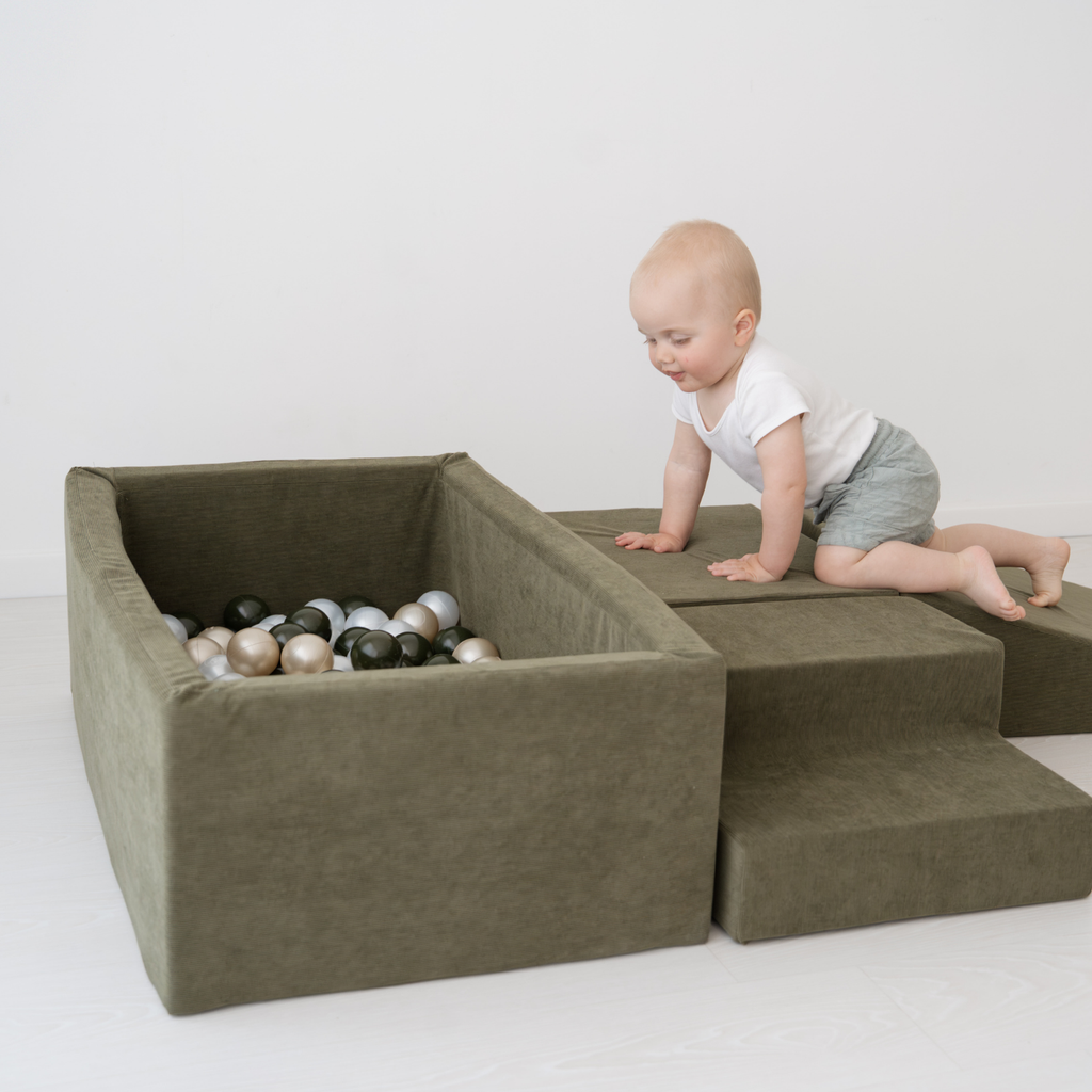Sense2Play | Ballenbad 4-in-1 Foam Speelset Corduroy Green +12m 
