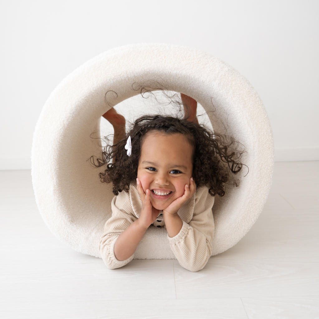 Sense2Play | Kruiprol Avonturen Foam Tunnel Bouclé Cream +12m