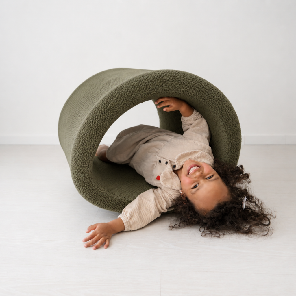 Sense2Play | Kruiprol Avonturen Foam Tunnel Corduroy Green +12m 