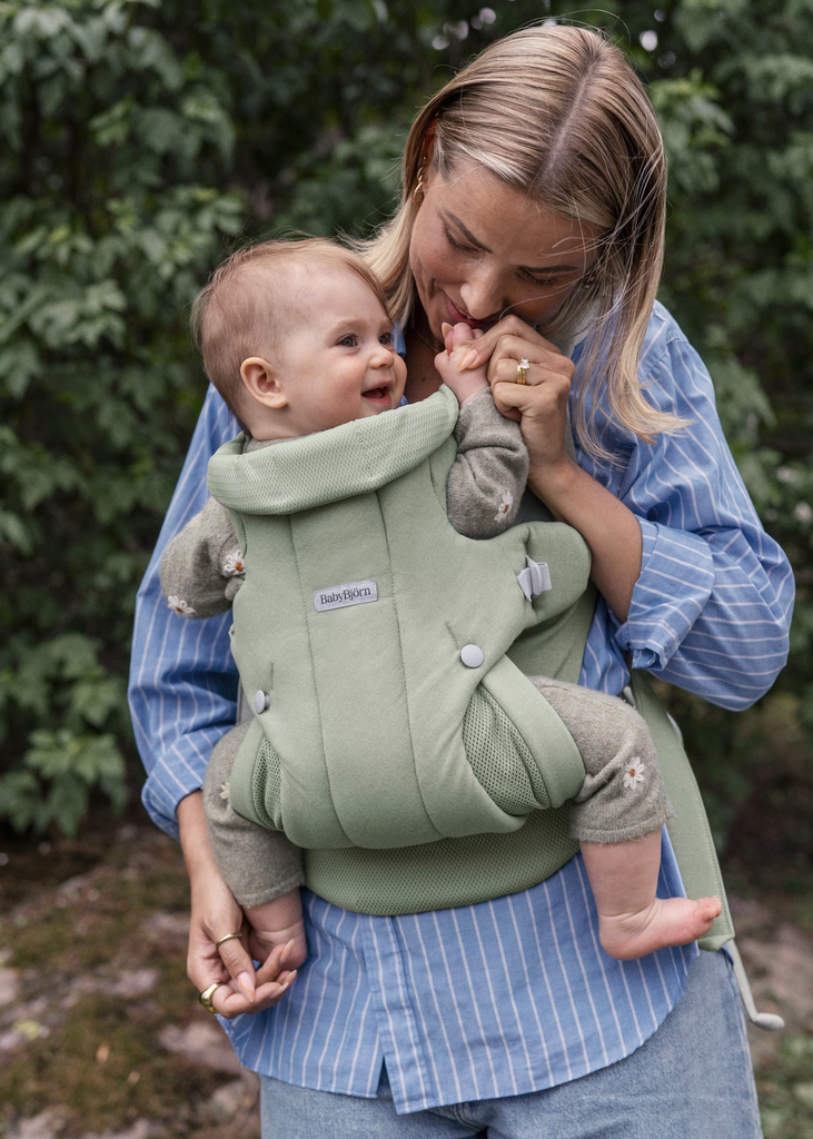 BabyBjorn | Babybuidel Hold Zacht Geborsteld Geweven Lichtgroen