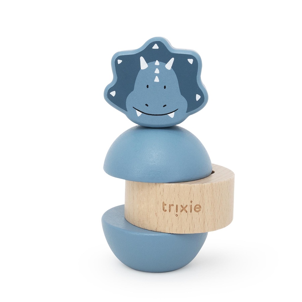 Trixie | Stapelpyramide/Rammelaar Mr Lion Hout Geel Ø6x13cm
