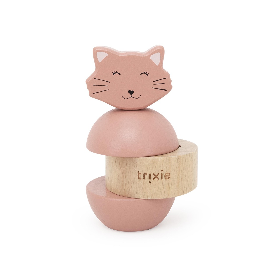 Trixie | Stapelpyramide/Rammelaar Mr Lion Hout Geel Ø6x13cm