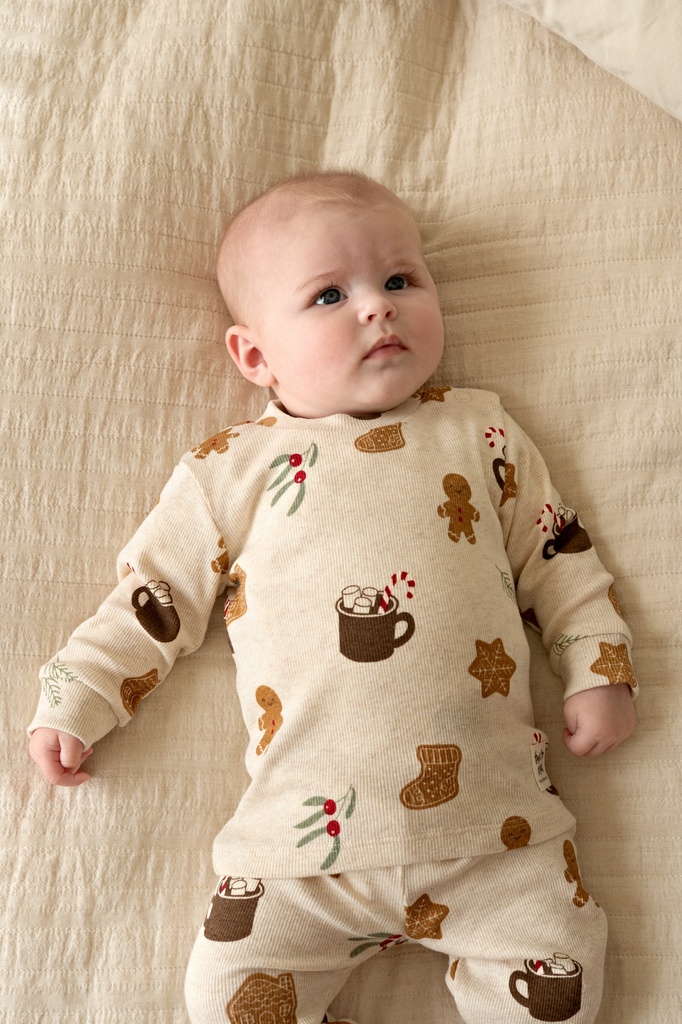 Feetje | Pyjama Cosy Cookie Premium Sleepwear Offwhite Melange