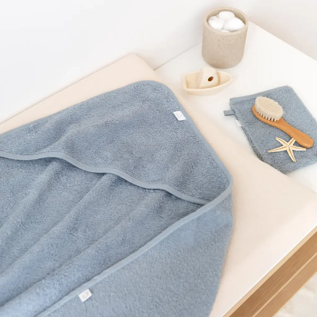 Bemini | Badcape Badstof met Washandje Cream 75x75cm 