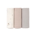 Laessig l Tetra Doek Cozy Loved Ones Pale Heaven Swaddle & Burp Blanket 60x60cm 3-pack 