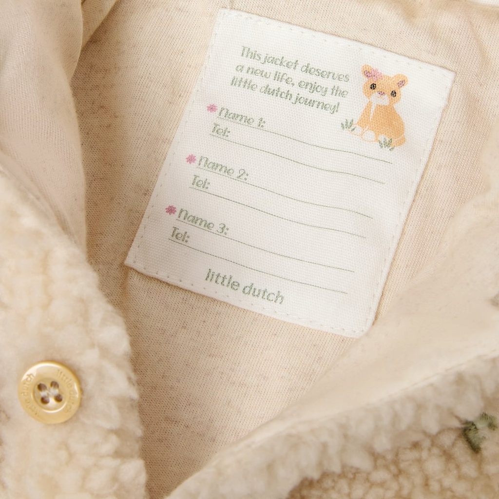 Little Dutch | Jas Boys Safari Friend Paws Sandstone
