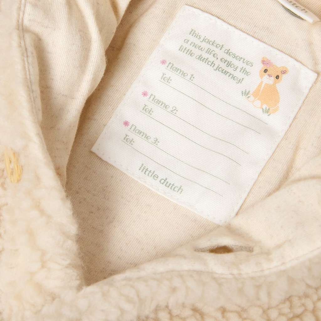 Little Dutch | Jas Girls Safari Friend Flowers Sandstone