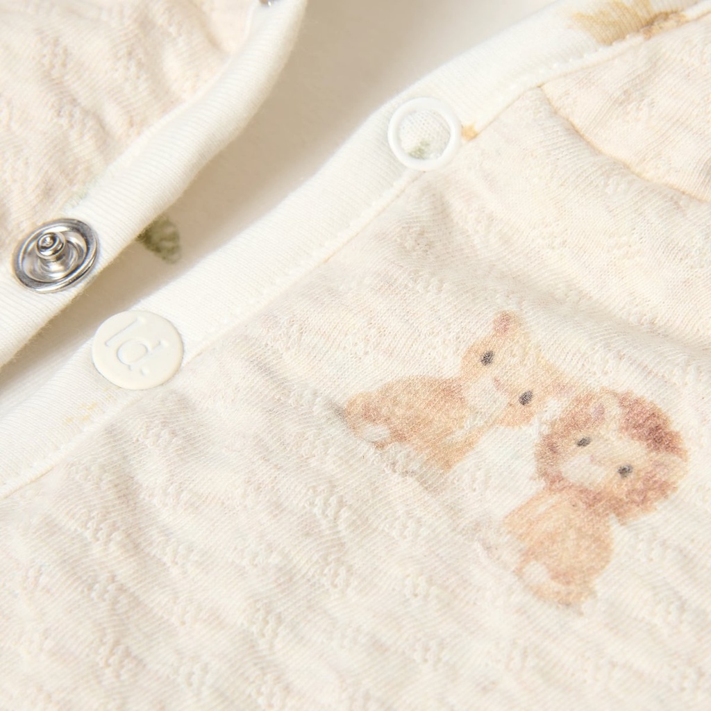 Little Dutch | Jas Uni Safari Friends Reversible Vanilla