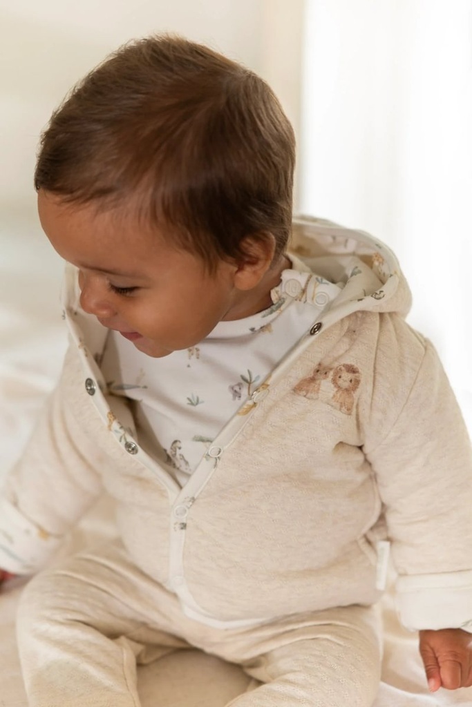 Little Dutch | Jas Uni Safari Friends Reversible Vanilla