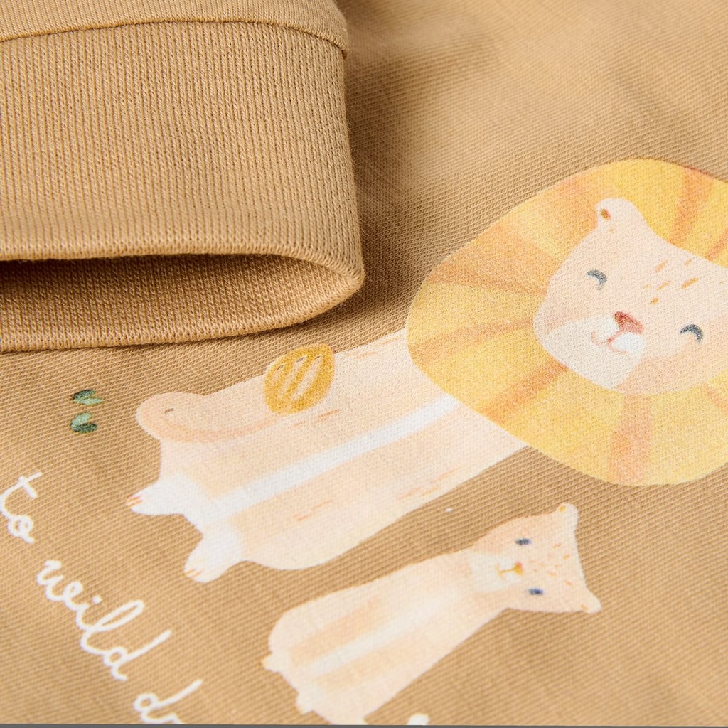 Little Dutch | Pyjama Boys Safari Friends Lion Soft Tan 2-delig