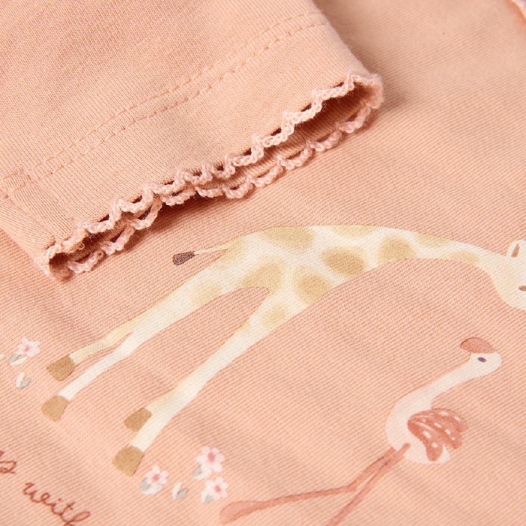Little Dutch | Pyjama Girls Safari Friends Flamingo Deep Pink 2-delig
