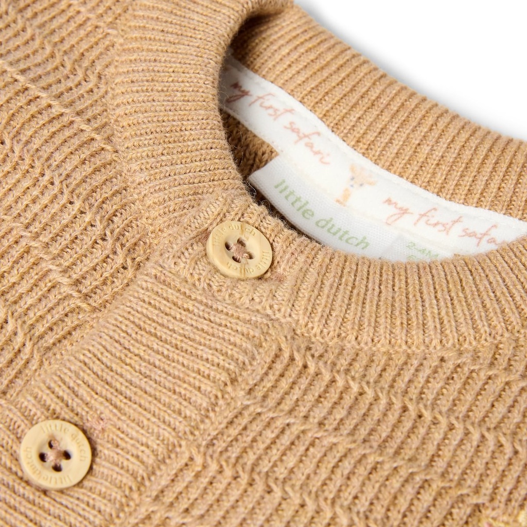 Little Dutch | Vest Uni Safari Friends Soft Tan