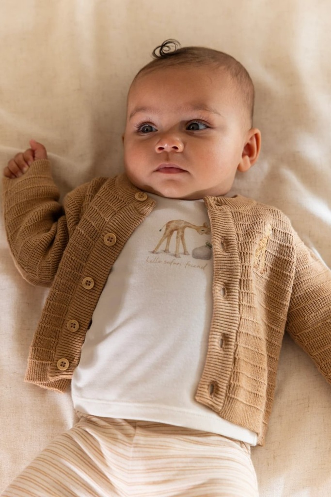 Little Dutch | Vest Uni Safari Friends Soft Tan