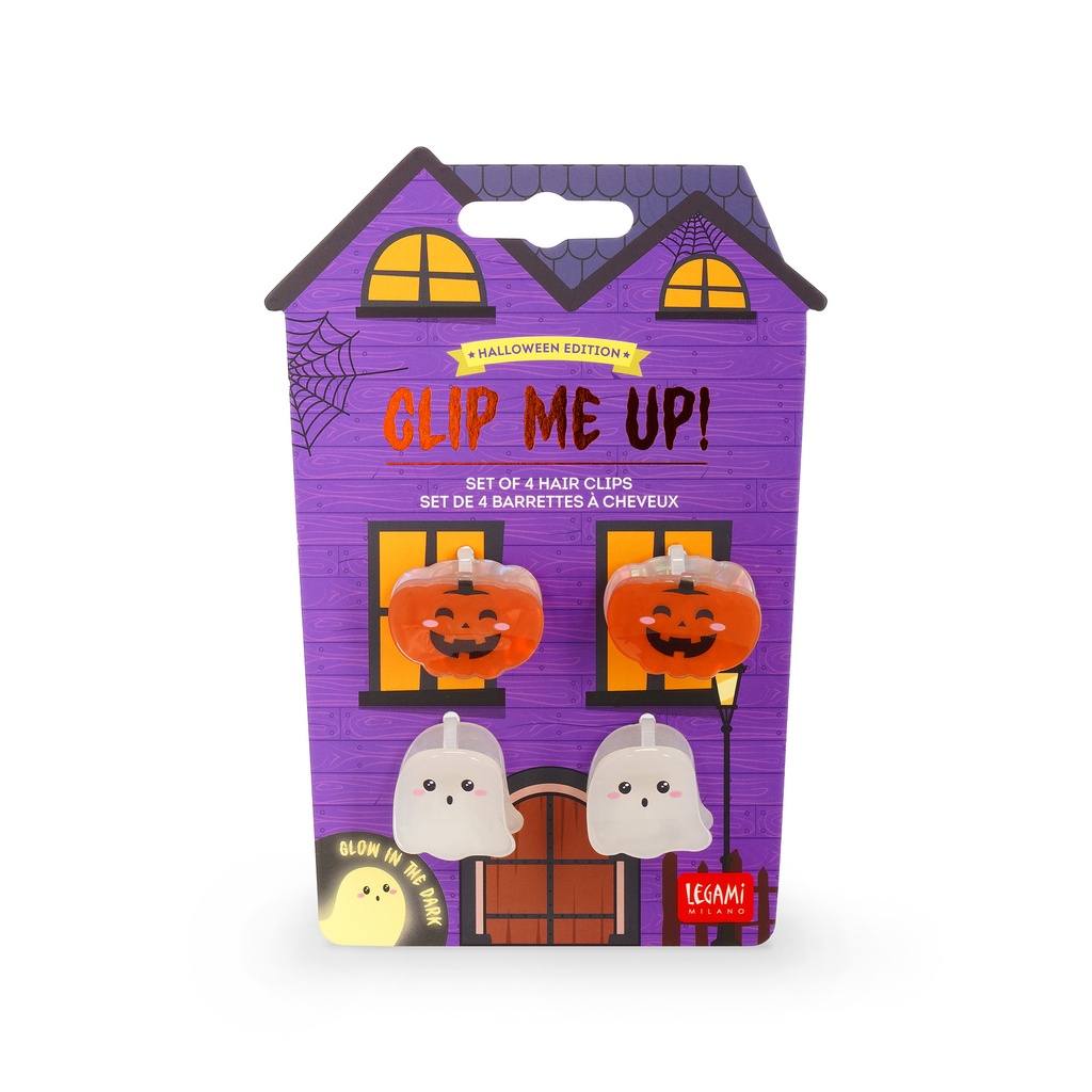 Legami | Haarspeld Ghost/Pumpkin Clip Me Up! Mini Hair Clips 4-pack