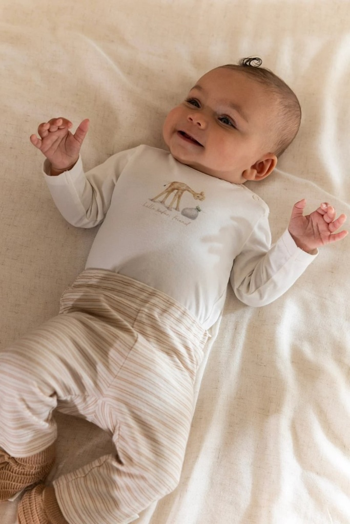 Little Dutch | T-shirt Uni Safari Friends Longsleeve Creme
