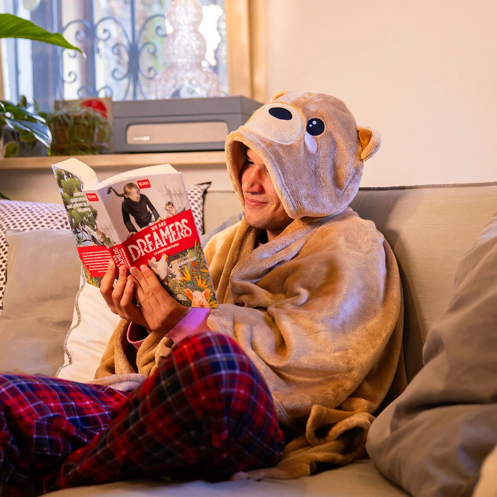 Legami | Deken Teddy Bear Cosy Hugs Hooded Blanket