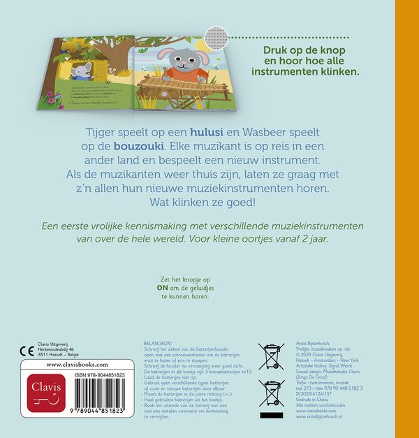 Clavis | Boek "Vrolijke muziekmakers op reis" - Anita Bijsterbosch