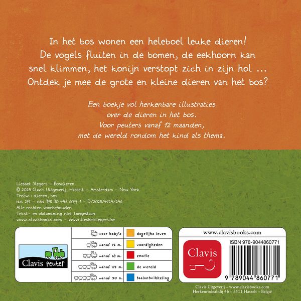 Clavis | Boek "Bosdieren" - Liesbet Segers