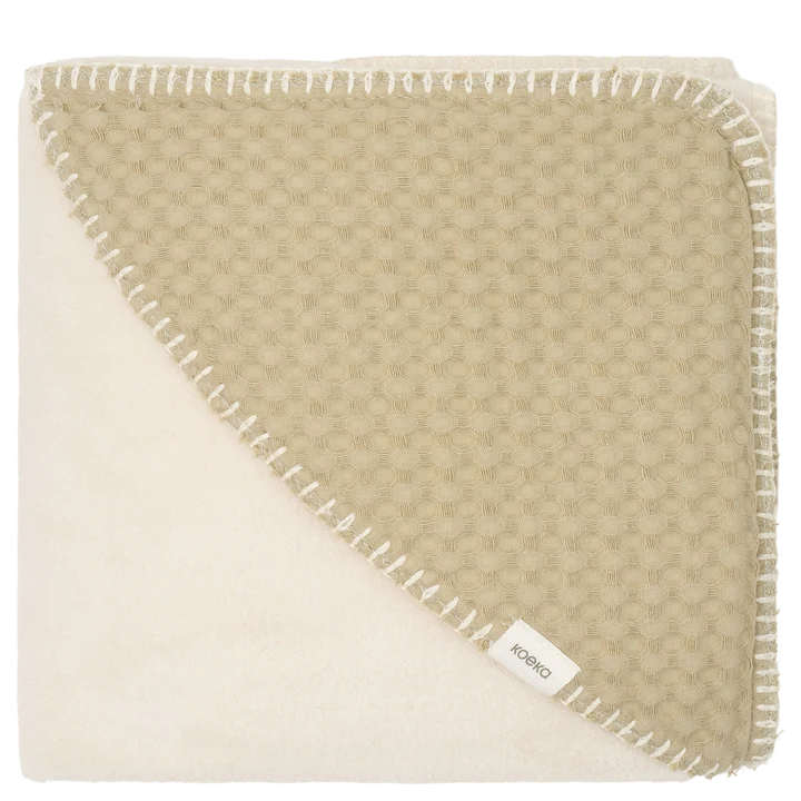 Koeka | Wikkeldeken Oslo Wafel/Teddy Olive 100x100cm 