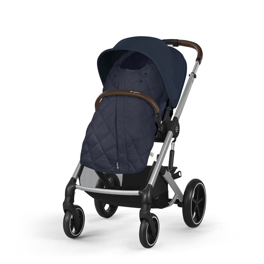 VOETENZAK, Snogga 2, ocean blue, uni/ gematelasseerd, L:90cm, klassiek model, vr wandelwagen/buggy, Gold, 2023
