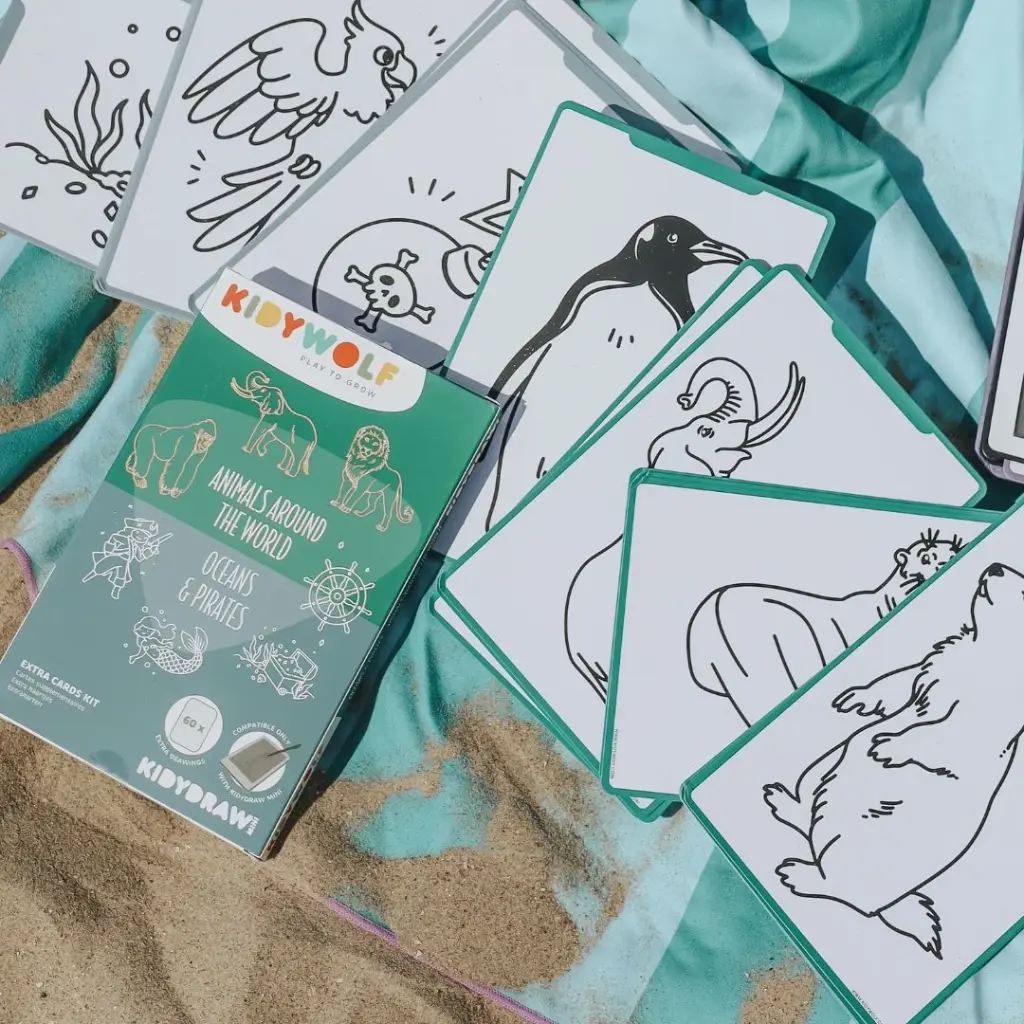 Kidywolf | Navulling Kidydraw Mini "Dieren over de hele wereld" en "Oceanen & Piraten"