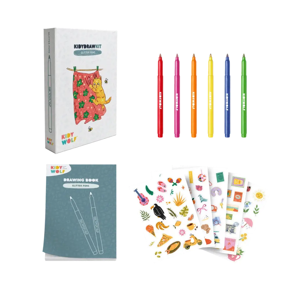 Kidywolf | Tekenset Kidydraw Kit Blow Pen