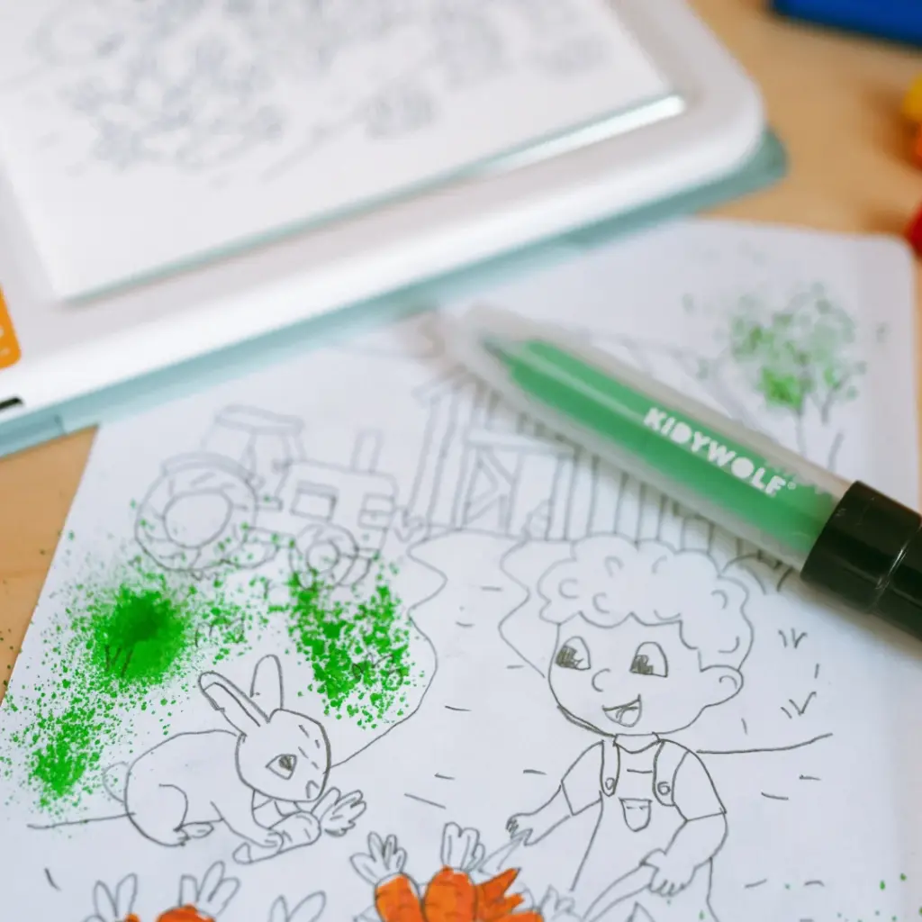 Kidywolf | Tekenset Kidydraw Kit Blow Pen