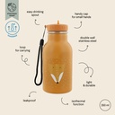 Trixie | Isothermische Drinkfles Insulated Drinking Bottle Mr. Fox School 350ml Oranje 7.5x7.5x17.5cm