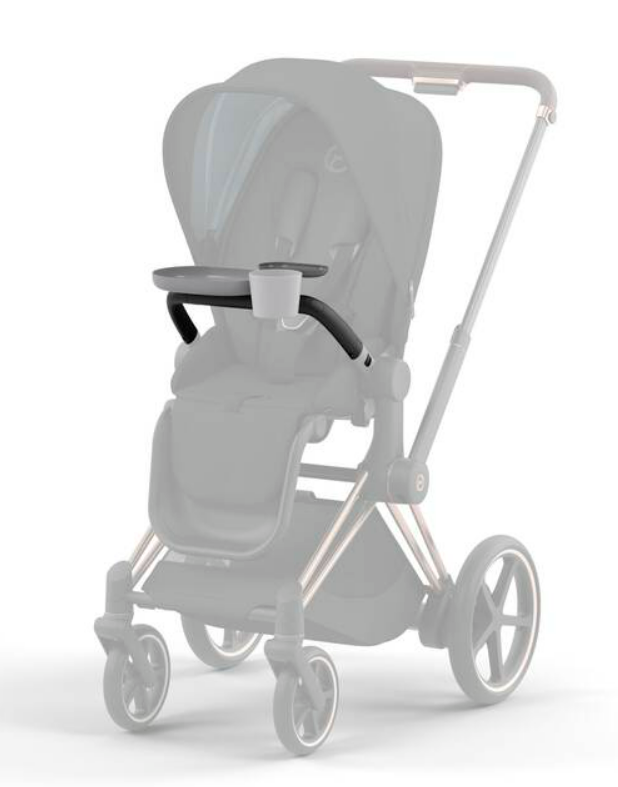 EETTABLET, vr bev. op wandelwagen Priam/ Priam 4.0/e-Priam, wit/grijs, kunststof, Platinum