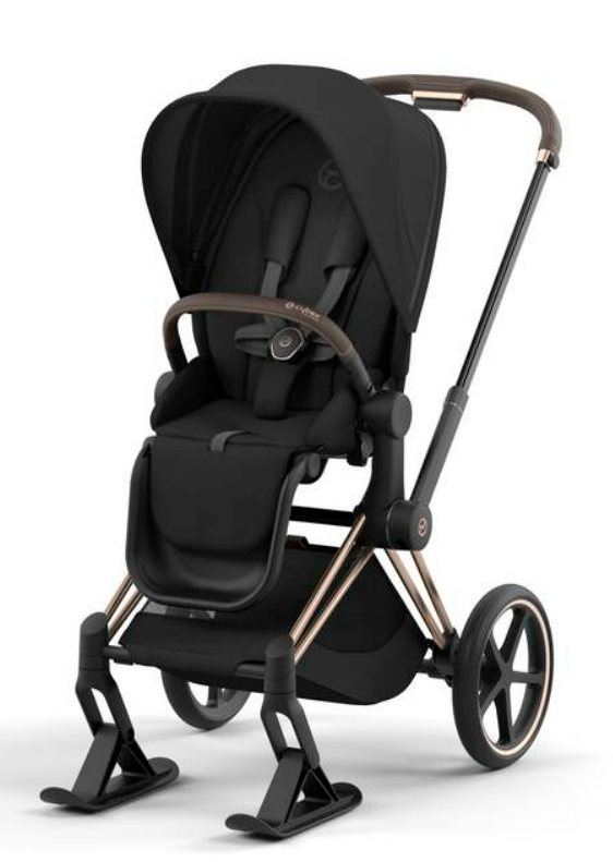 SKI'S, Priam/Priam 4.0/e-Priam, vr bev. op wandelwagen, black, montage op de plaats van de voorwielen, Platinum, 2023