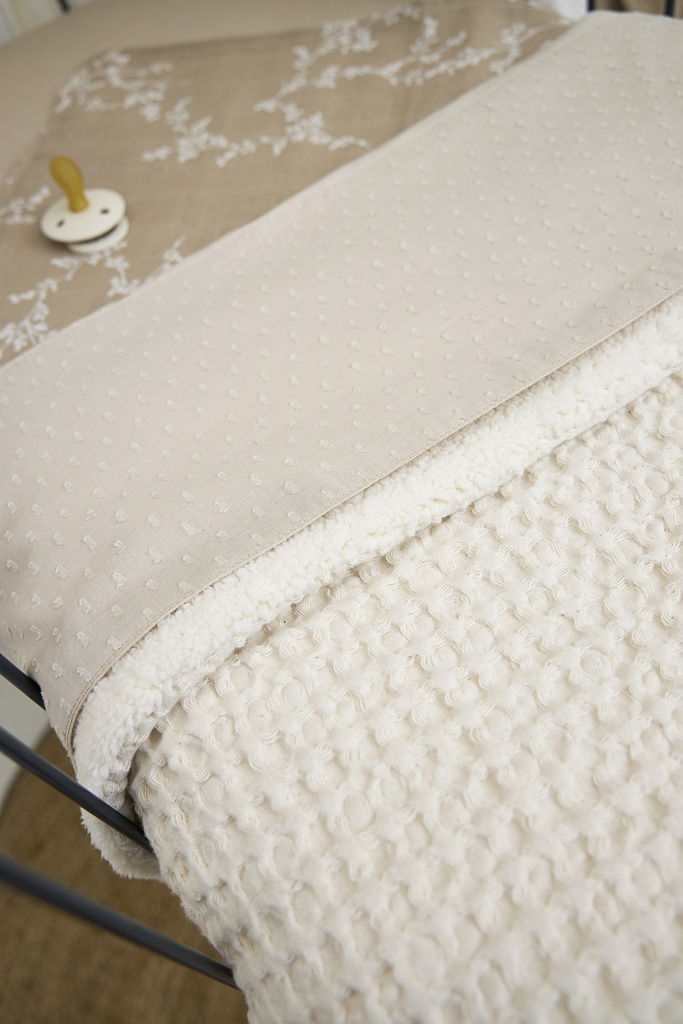 Meyco | Deken Ledikant Wafel Teddy Nature 100x150cm