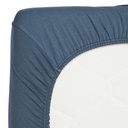 HOESLAKEN, 90x200cm, marin, blauw, vr eenpersoonsbed, uni, bamboo, 1 stuk(s), kleur519