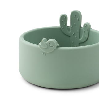 KOM, Silicone Bowl, Lalee, sand/green, siliconen, kom Lalee: 160 ml;kom cactus: 120 ml, 2 stuk(s), 24