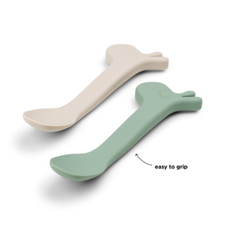 LEPEL, 2 delig, Silicone Spoon 2-pack, Lalee, green, groen, uni, van 0 maand, bestek, 2024